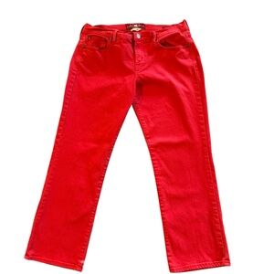Lucky Brand Sweet 'n Crop Red Denim Jeans Cropped Pants Size 8 or 29